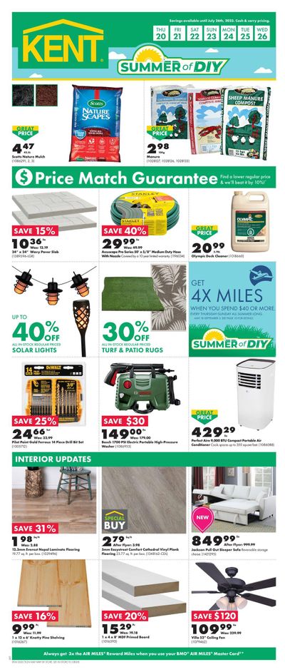 Kent Building Supplies Flyer July 20 to 26