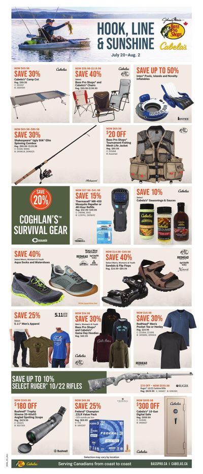 Bass Pro Shops Flyer July 20 to August 2