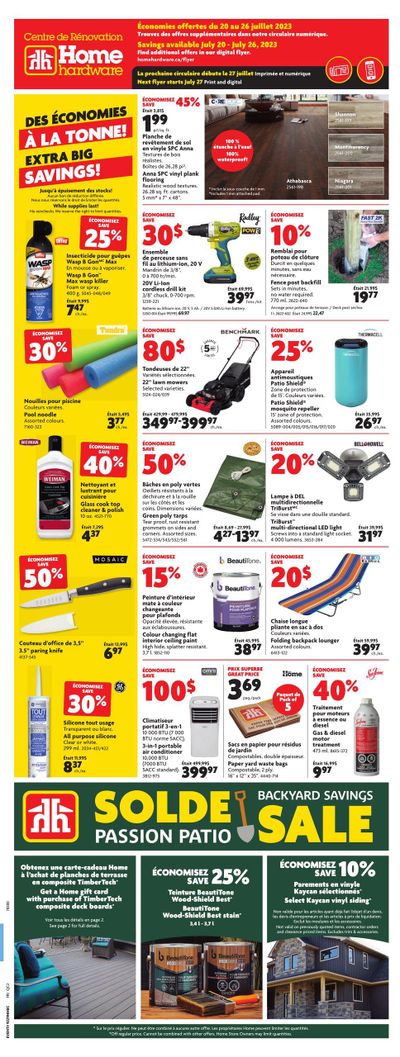 Home Hardware Building Centre (QC) Flyer July 20 to 26