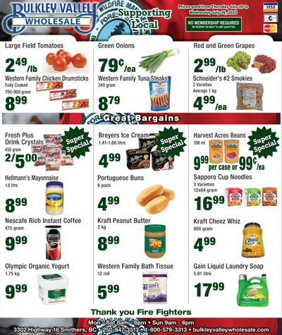 Bulkley Valley Wholesale Flyer July 20 to 26