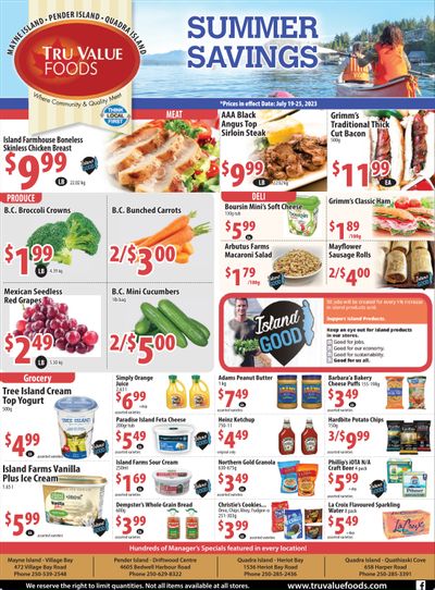 Tru Value Foods Flyer July 19 to 25