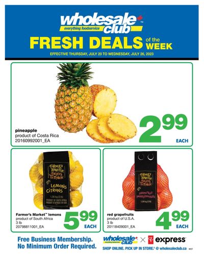 Wholesale Club (West) Fresh Deals of the Week Flyer July 20 to 26