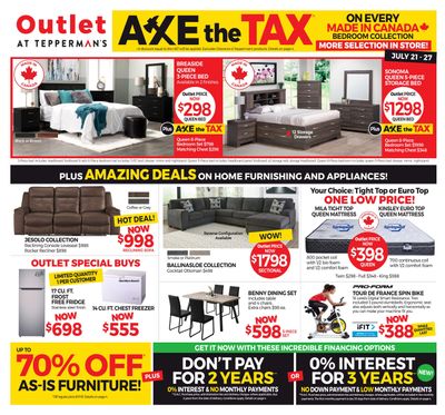 Outlet at Tepperman's Flyer July 21 to 27