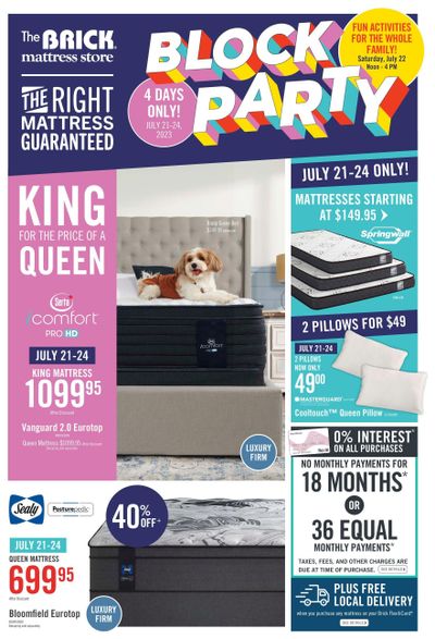 The Brick Mattress Store Flyer July 20 to August 2