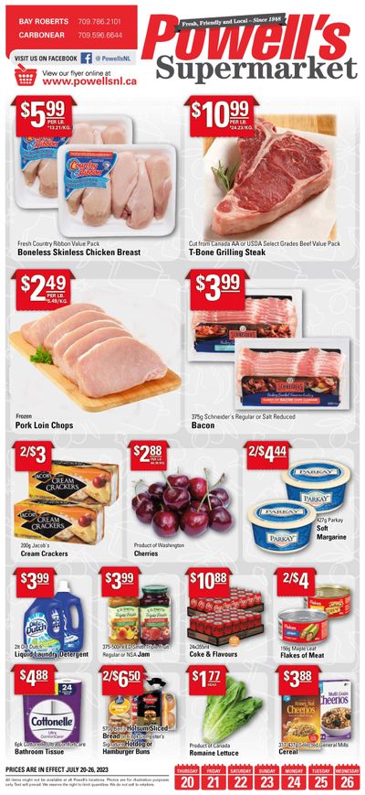 Powell's Supermarket Flyer July 20 to 26