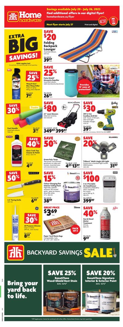 Home Hardware (Atlantic) Flyer July 20 to 26