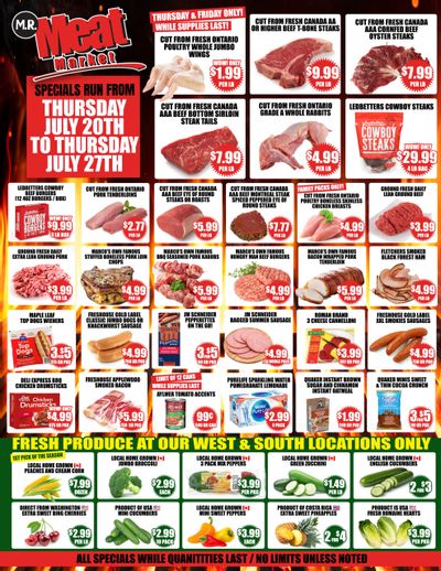 M.R. Meat Market Flyer July 20 to 27