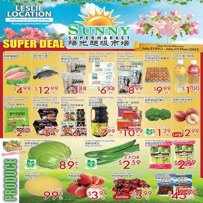 Sunny Supermarket (Leslie) Flyer July 21 to 27