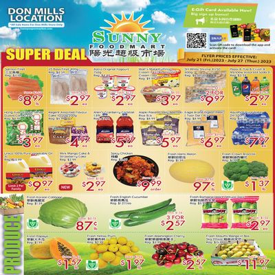 Sunny Foodmart (Don Mills) Flyer July 21 to 27