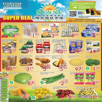 Sunny Foodmart (Etobicoke) Flyer July 21 to 27