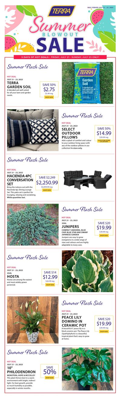Terra Greenhouses Flyer July 21 to 27