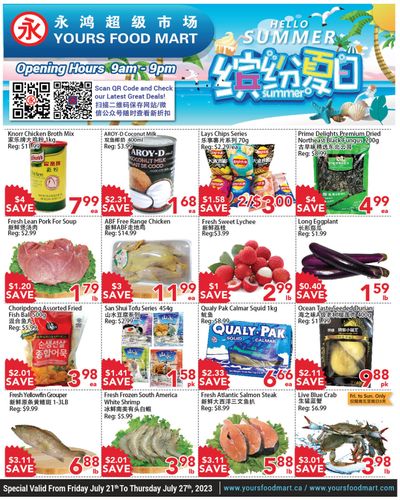 Yours Food Mart Flyer July 21 to 27