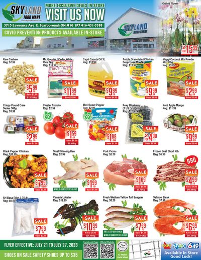 Skyland Food Mart Flyer July 21 to 27