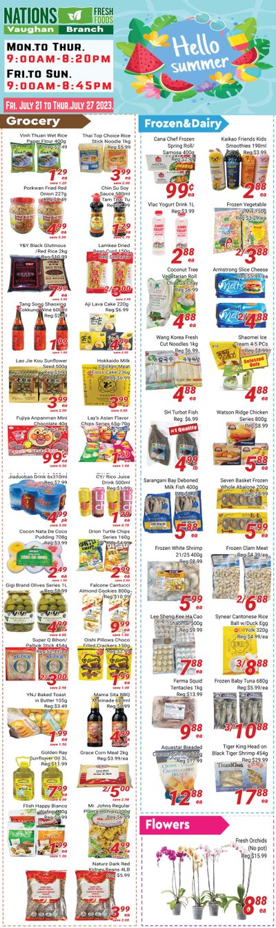 Nations Fresh Foods (Vaughan) Flyer July 21 to 27