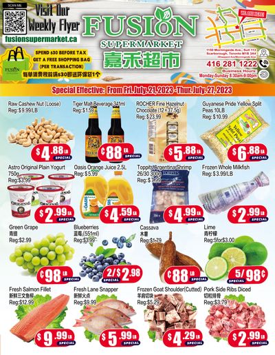 Fusion Supermarket Flyer July 21 to 27
