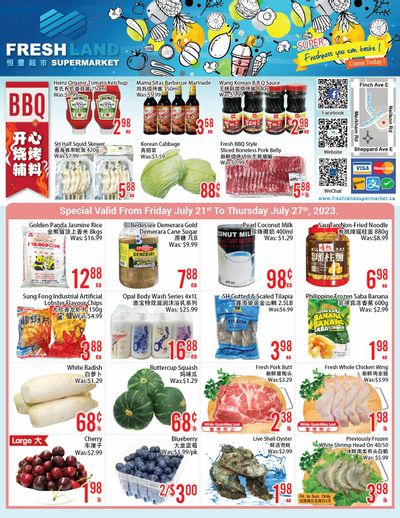 FreshLand Supermarket Flyer July 21 to 27