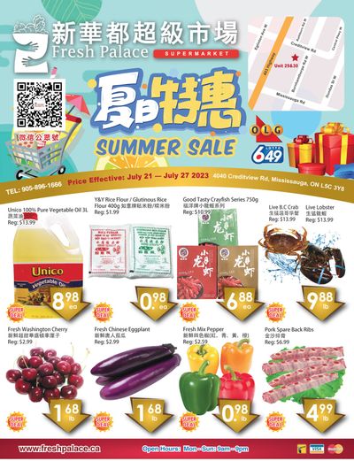 Fresh Palace Supermarket Flyer July 21 to 27
