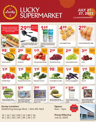 Lucky Supermarket (Surrey) Flyer July 21 to 27