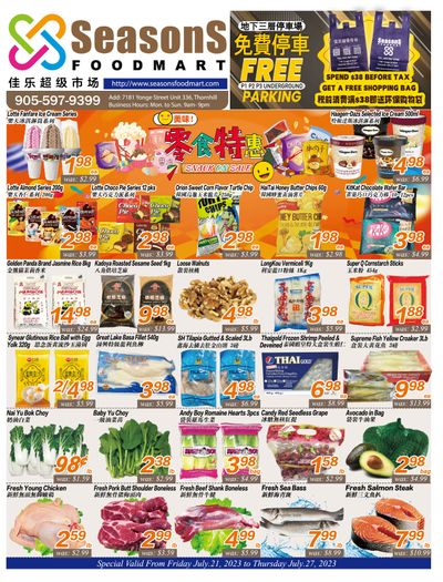 Seasons Food Mart (Thornhill) Flyer July 21 to 27