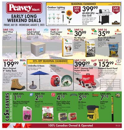Peavey Mart Flyer July 28 to August 2
