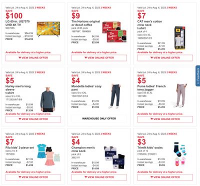 Costco Canada Coupons/Flyers Deals at All Costco Wholesale Warehouses in Canada, Until August 6
