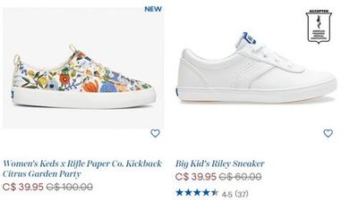 Keds Canada + Outlet End of Season Sale: Get up to 60% off Select Styles