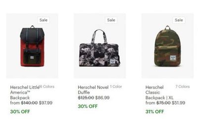 Herschel Canada: Save 30% on Classics From The Archive Sale