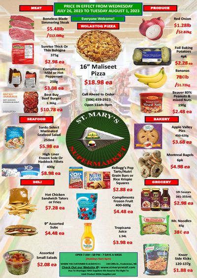 St. Mary's Supermarket Flyer July 26 to August 1