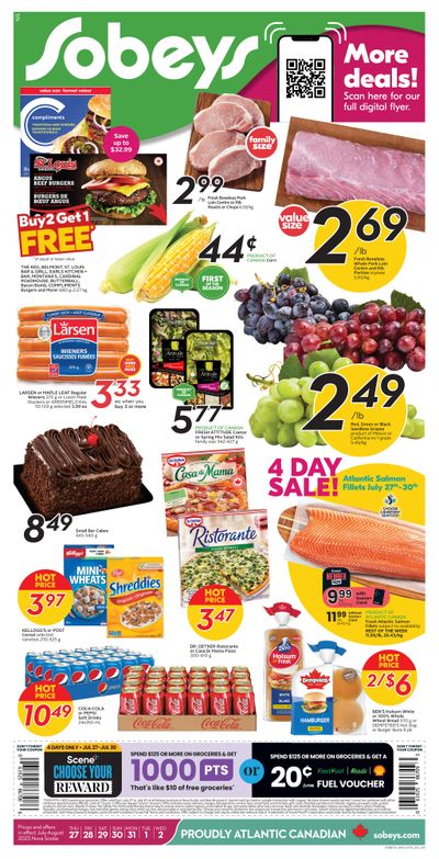 Sobeys (Atlantic) Flyer July 27 to August 2 Sobeys (Atlantic) Flyer July 27 to August 2