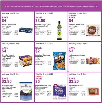 Costco Canada More Savings Weekly Coupons/Flyers for Western Canada: British Columbia, Alberta, Saskatchewan & Manitoba, May 11 – 17