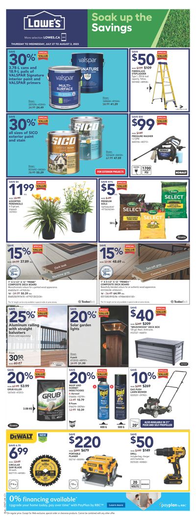 Lowe's (ON) Flyer July 27 to August 2