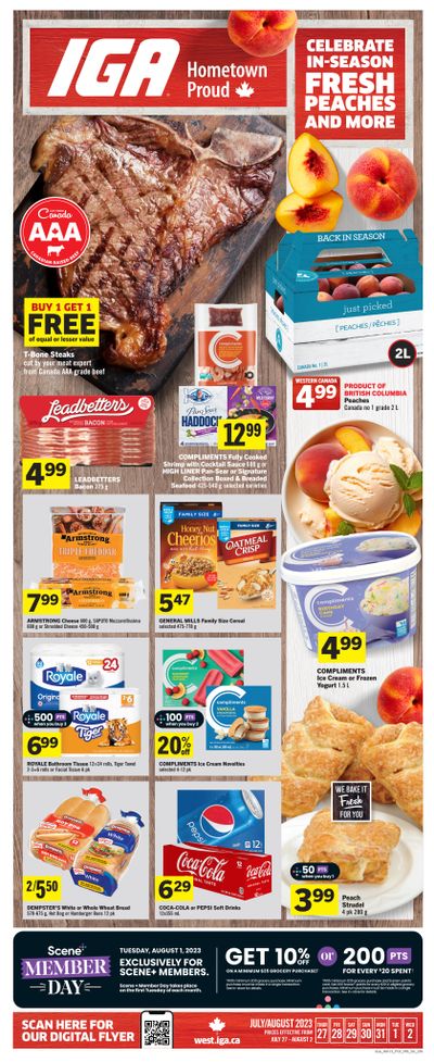 IGA (SK, MB, ON) Flyer July 27 to August 2