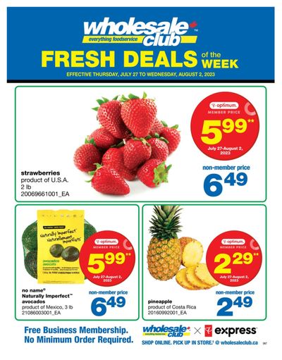 Wholesale Club (ON) Fresh Deals of the Week Flyer July 27 to August 2