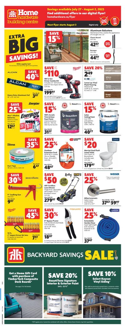 Home Hardware Building Centre (ON) Flyer July 27 to August 2