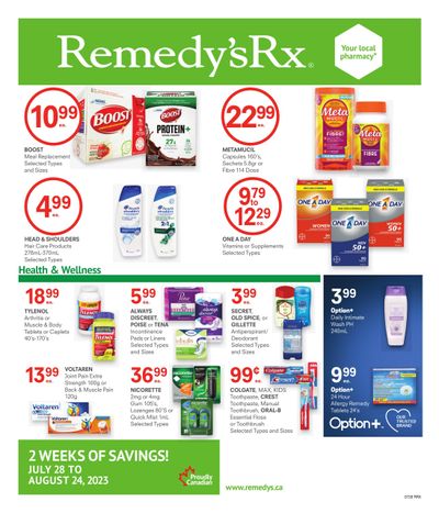 Remedy's RX Monthly Flyer July 28 to August 24