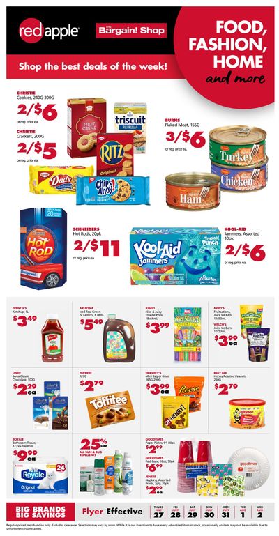 The Bargain Shop & Red Apple Stores Flyer July 27 to August 2