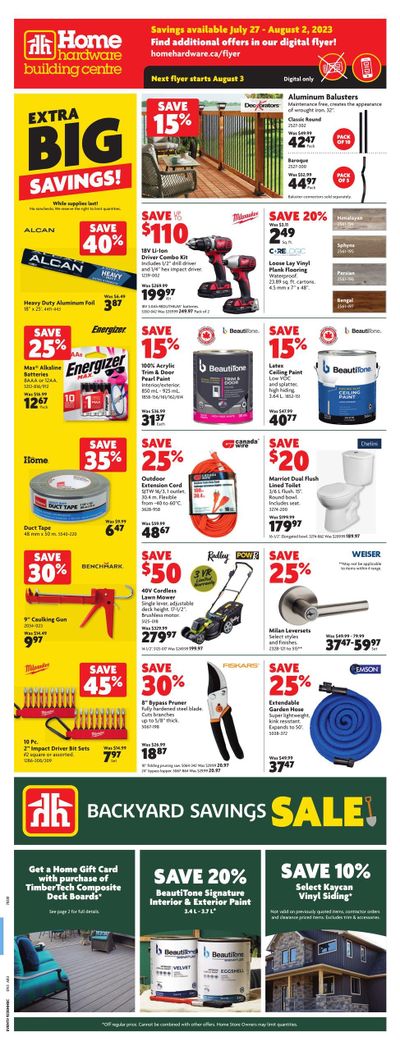 Home Hardware Building Centre (AB) Flyer July 27 to August 2