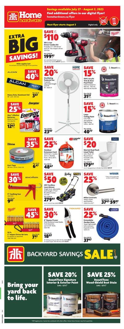 Home Hardware (BC) Flyer July 27 to August 2 Home Hardware (BC) Flyer July 27 to August 2