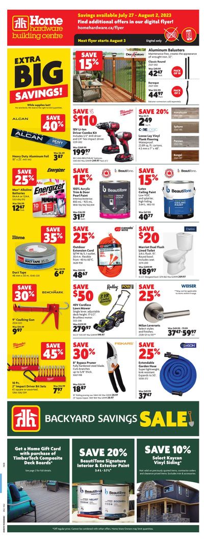 Home Hardware Building Centre (Atlantic) Flyer July 27 to August 2