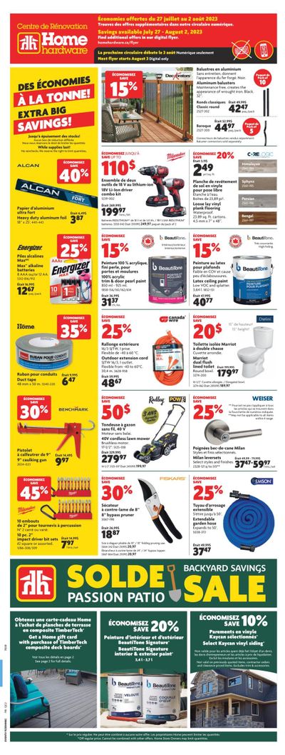 Home Hardware Building Centre (QC) Flyer July 27 to August 2