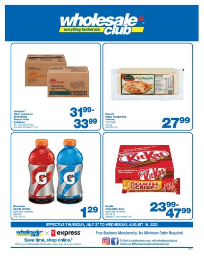 Wholesale Club (West) Flyer July 27 to August 16