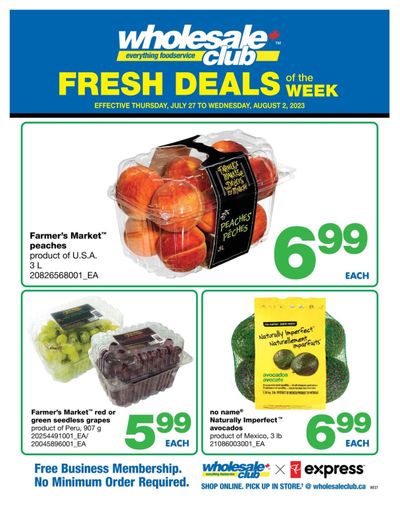 Wholesale Club (West) Fresh Deals of the Week Flyer July 27 to August 2