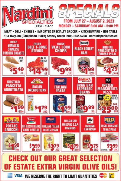 Nardini Specialties Flyer July 27 to August 2