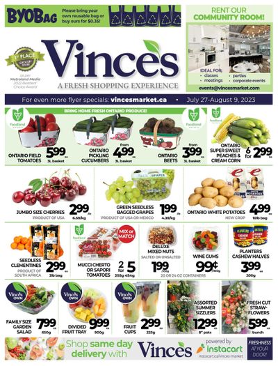Vince's Market Flyer July 27 to August 9