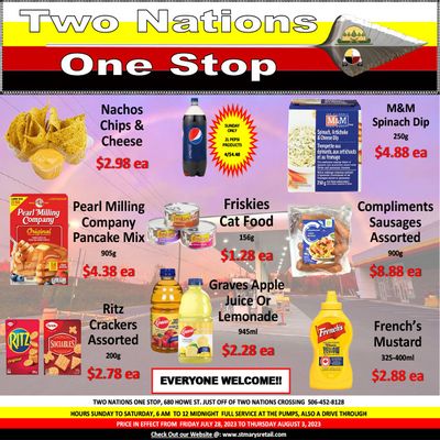 Two Nations One Stop Flyer July 28 to August 3