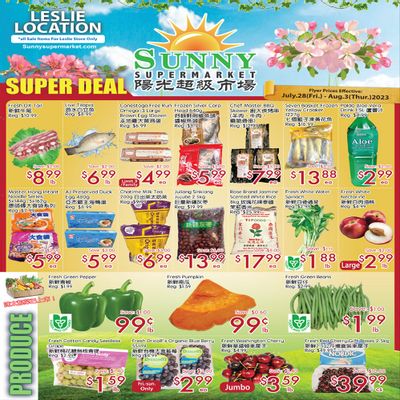 Sunny Supermarket (Leslie) Flyer July 28 to August 3