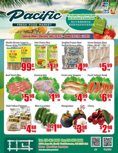 Pacific Fresh Food Market (North York) Flyer July 28 to August 3