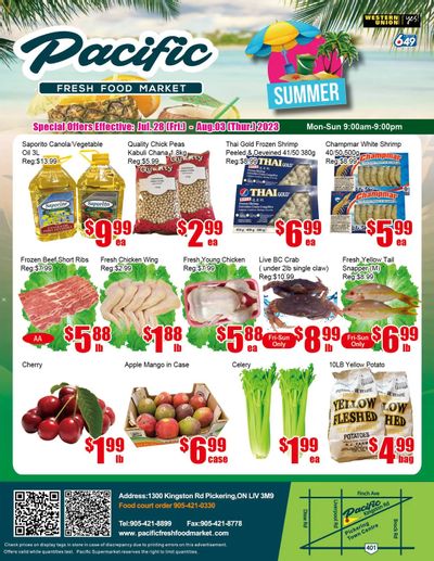 Pacific Fresh Food Market (Pickering) Flyer July 28 to August 3