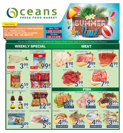 Oceans Fresh Food Market (West Dr., Brampton) Flyer July 28 to August 3