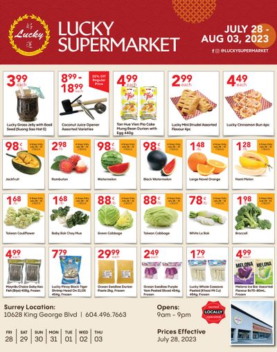 Lucky Supermarket (Surrey) Flyer July 28 to August 3